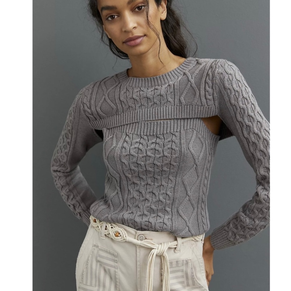 Anthropologie sweater tank and shrug! Beautiful & never worn!